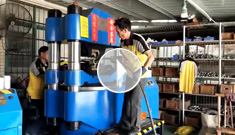 广东阳江，“辰力”1000吨钢丝绳压套机操作视频